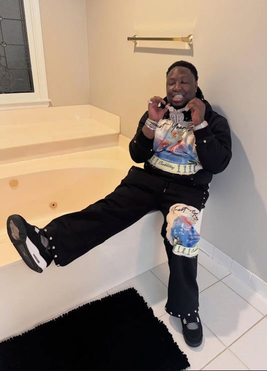 Trust Your Wings Studded Sweats