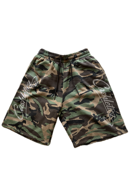 Cashleticz Signature Diamond Baggy Shorts (camo)