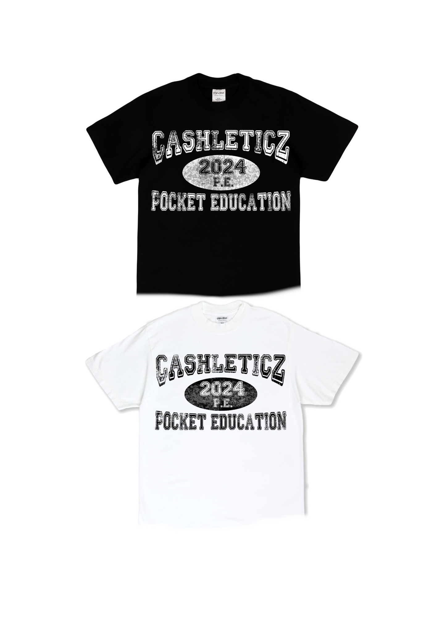 Cashleticz Pocket Education Tshirt 2024 (white & black)