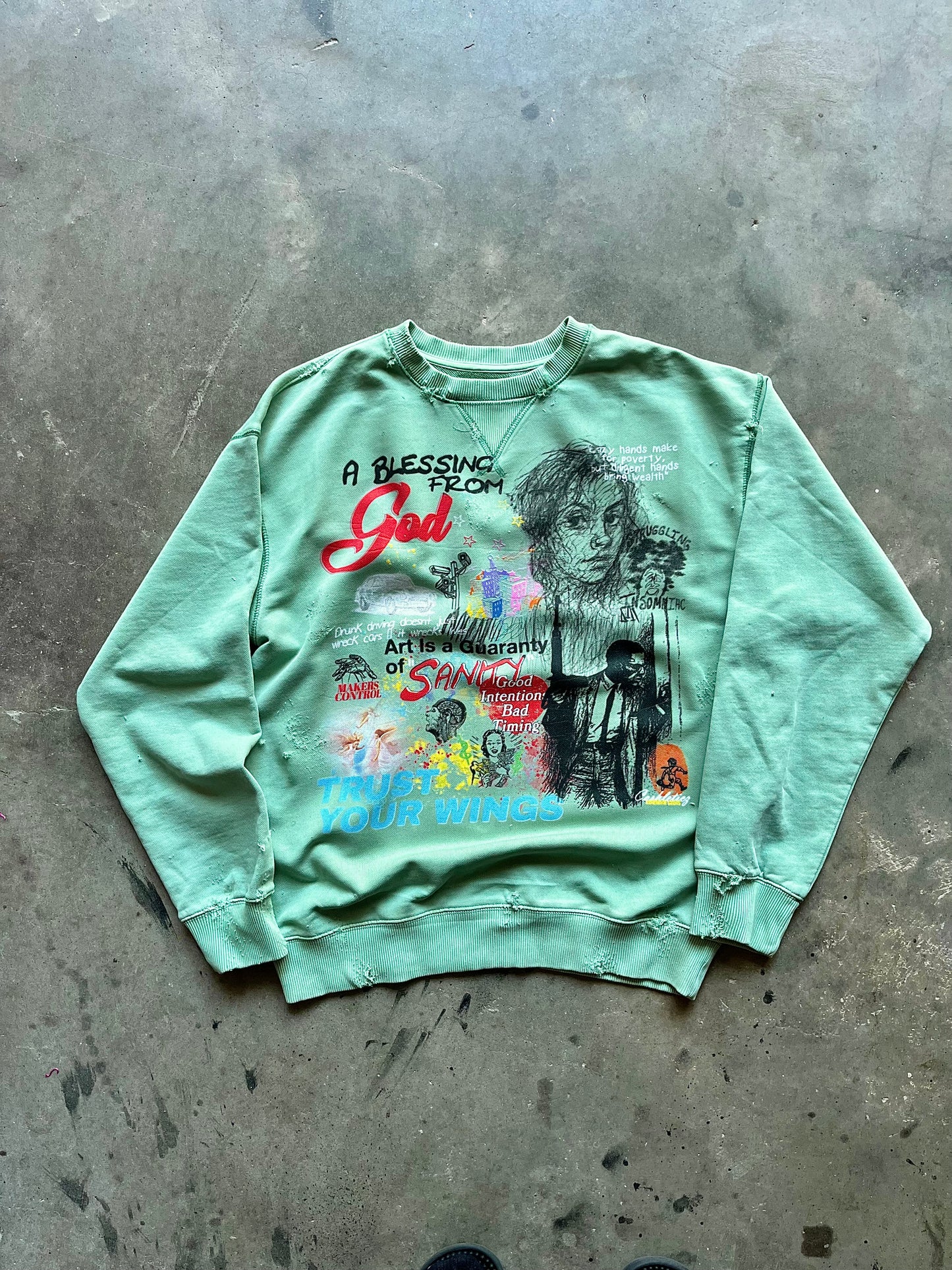 A Blessing From God Crewneck