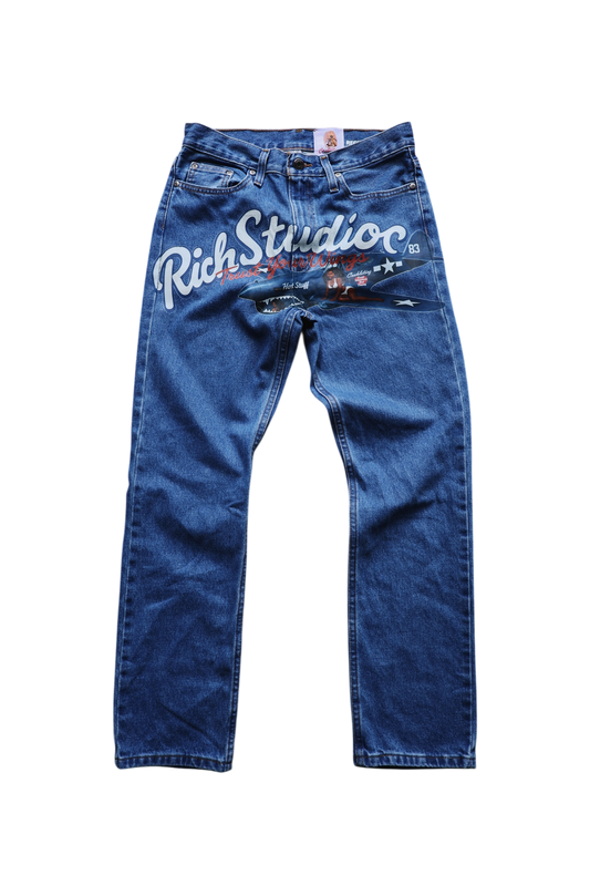 Rich Studios x Cashleticz Flying Ace Denim V2 (Navy)