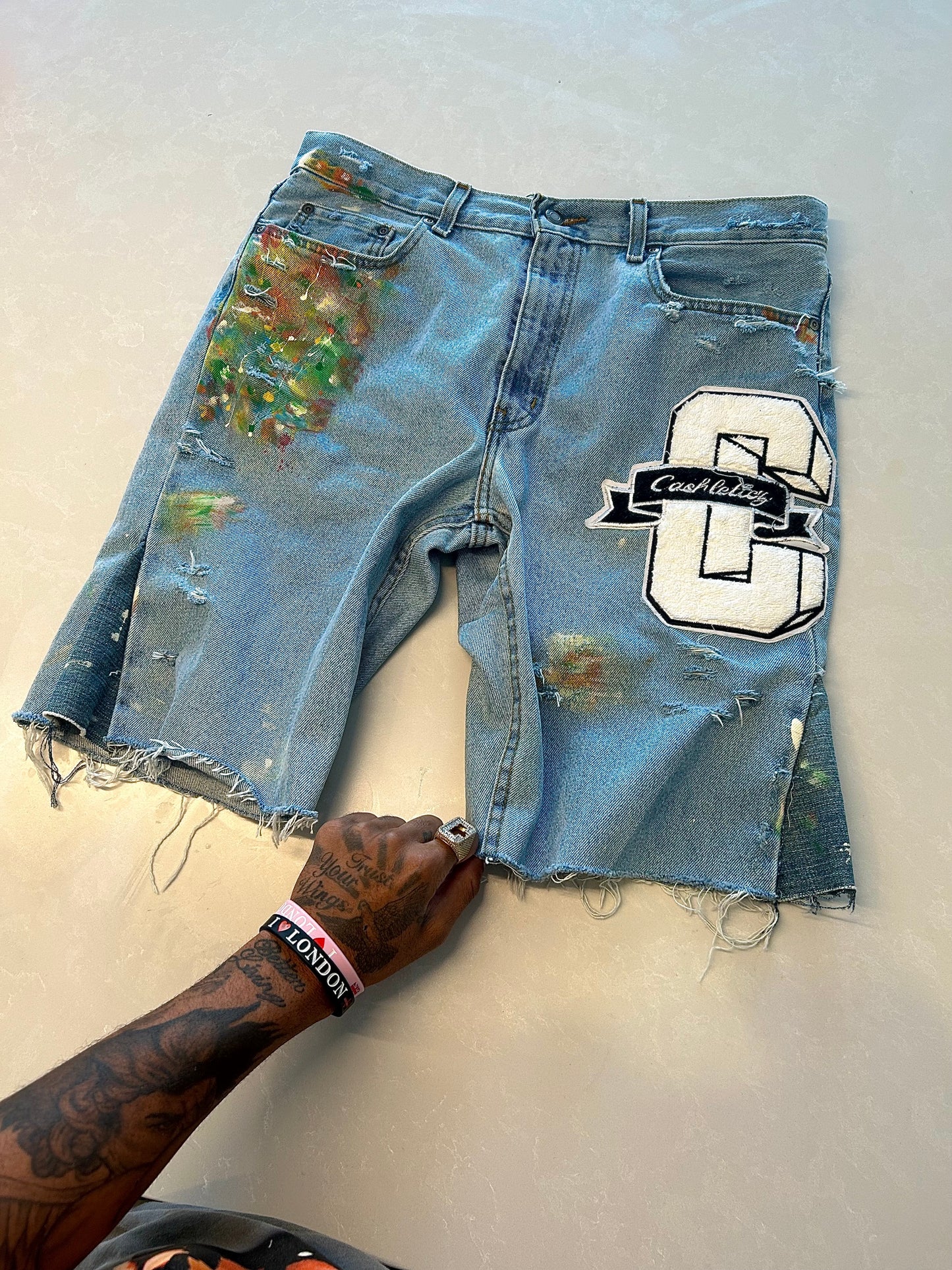 Cashleticz Letterman Flare Jorts