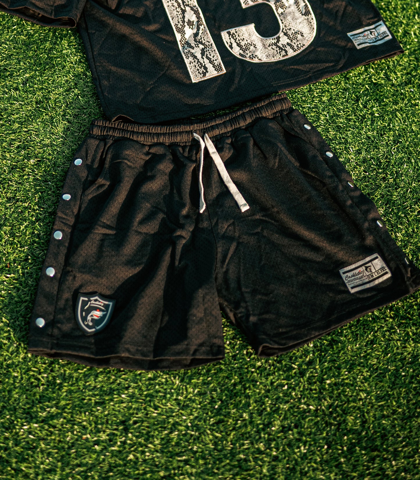 Trust Your Wings Side Snap Mesh Shorts