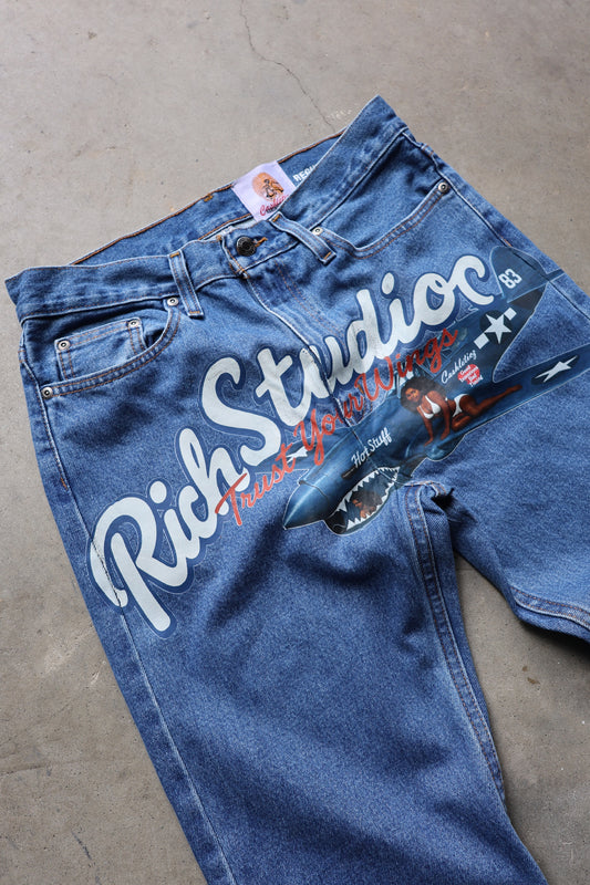 Rich Studios x Cashleticz Flying Ace Denim V2 (Navy)
