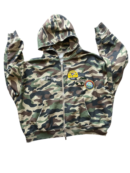 Earth Camo Zip up (distressed)