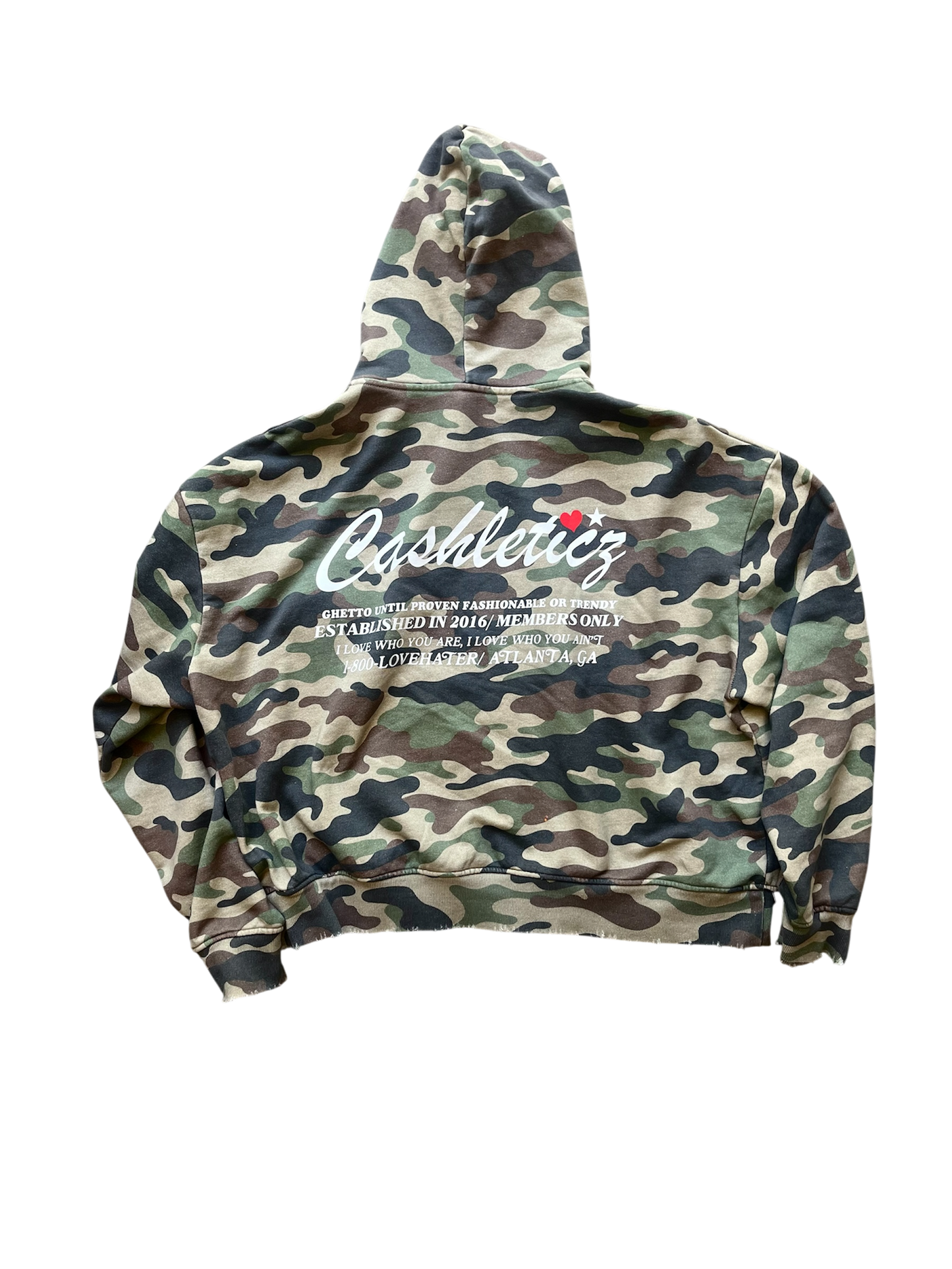Earth Camo Zip up (distressed)